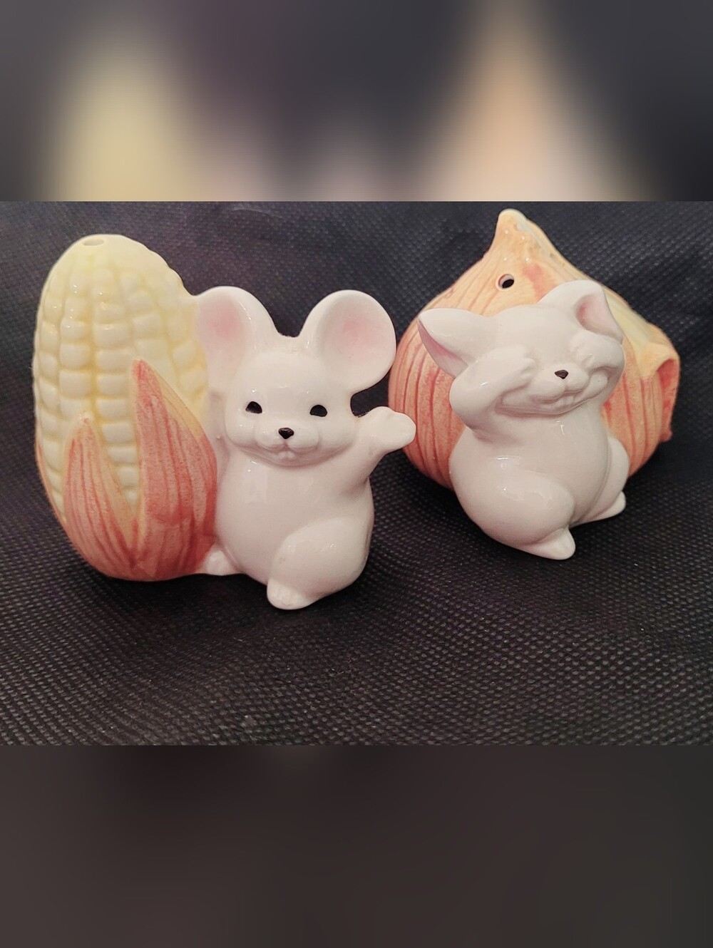 Vintage Fitz & Floyd Harvest Mice Salt & Pepper Shakers (1978)